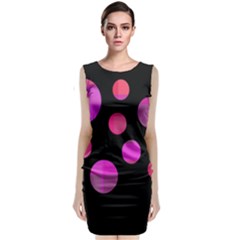 Pink Abstraction Classic Sleeveless Midi Dress