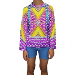 Music Tribute In The Sun Peace And Popart Kid s Long Sleeve Swimwear