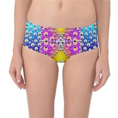 Music Tribute In The Sun Peace And Popart Mid-waist Bikini Bottoms by pepitasart