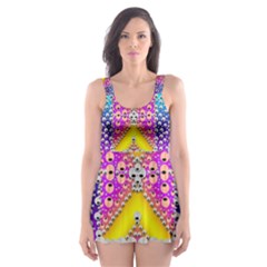 Music Tribute In The Sun Peace And Popart Skater Dress Swimsuit