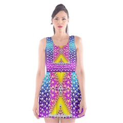 Music Tribute In The Sun Peace And Popart Scoop Neck Skater Dress