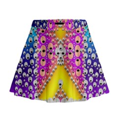 Music Tribute In The Sun Peace And Popart Mini Flare Skirt