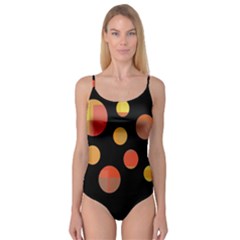 Orange Abstraction Camisole Leotard 