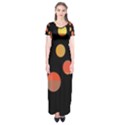 Orange abstraction Short Sleeve Maxi Dress View1