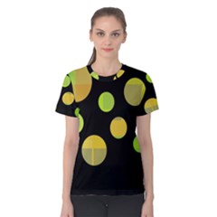 Green Abstract Circles Women s Cotton Tee