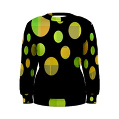 Green Abstract Circles Women s Sweatshirt by Valentinaart