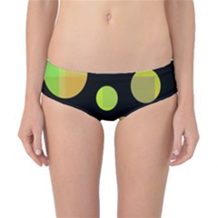 Green Abstract Circles Classic Bikini Bottoms by Valentinaart