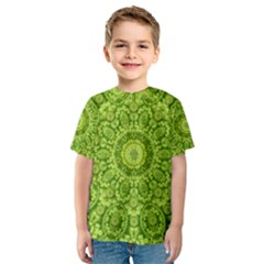 Magic Flowers In  The Deep Valley Of Paradise Kid s Sport Mesh Tee