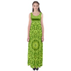 Magic Flowers In  The Deep Valley Of Paradise Empire Waist Maxi Dress by pepitasart