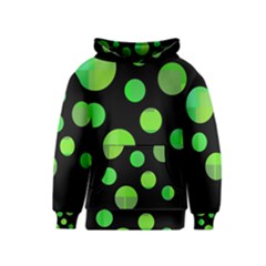 Green Circles Kids  Pullover Hoodie