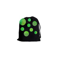 Green Circles Drawstring Pouches (xs) 