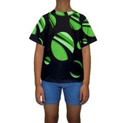 Green Balls   Kid s Short Sleeve Swimwear