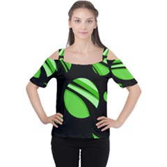 Green Balls   Women s Cutout Shoulder Tee