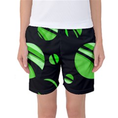 Green Balls   Women s Basketball Shorts by Valentinaart