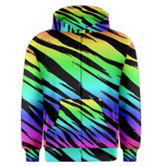 Rainbow Tiger Men s Zipper Hoodie by ArtistRoseanneJones