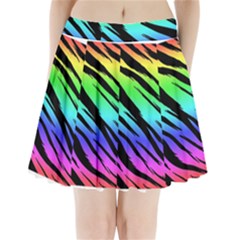 Rainbow Tiger Pleated Mini Mesh Skirt