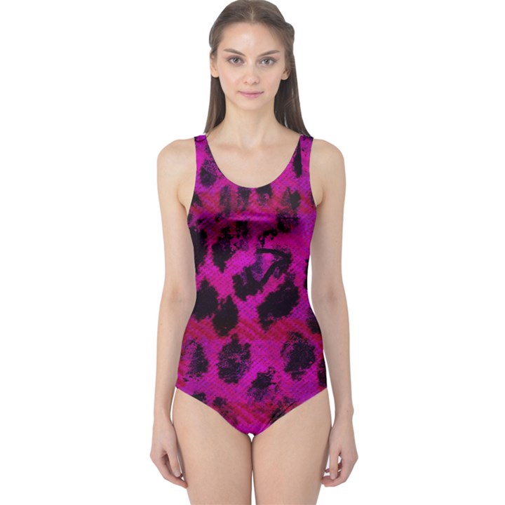 Pink Leopard One Piece Swimsuit