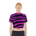 Pink Zebra Cotton Crop Top View2