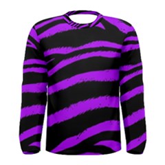 Purple Zebra Men s Long Sleeve Tee by ArtistRoseanneJones