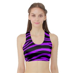 Purple Zebra Sports Bra With Border