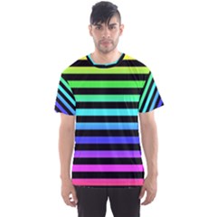 Rainbow Stripes Men s Sport Mesh Tee