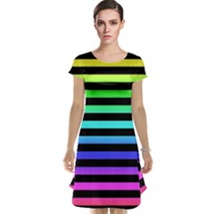 Rainbow Stripes Cap Sleeve Nightdress by ArtistRoseanneJones