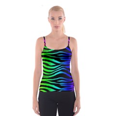 Rainbow Zebra Spaghetti Strap Top