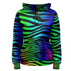 Rainbow Zebra Women s Pullover Hoodie by ArtistRoseanneJones