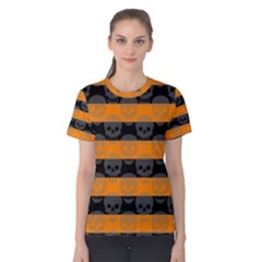 Deathrock Stripes Women s Cotton Tee