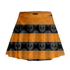 Deathrock Stripes Mini Flare Skirt