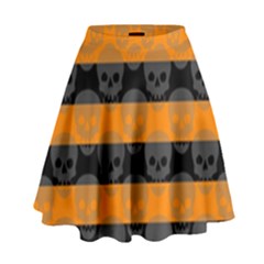 Deathrock Stripes High Waist Skirt