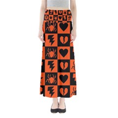 Goth Punk Checkers Maxi Skirts