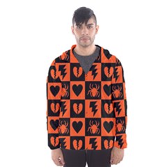 Goth Punk Checkers Hooded Wind Breaker (men)