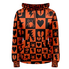 Goth Punk Checkers Women s Pullover Hoodie