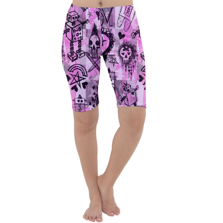 Pink Scene Kid Sketches Cropped Leggings 