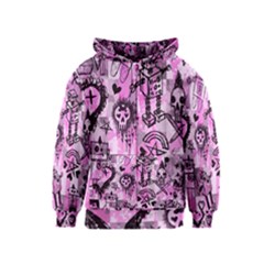 Pink Scene Kid Sketches Kids  Zipper Hoodie