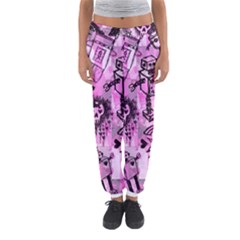 Pink Scene Kid Sketches Women s Jogger Sweatpants