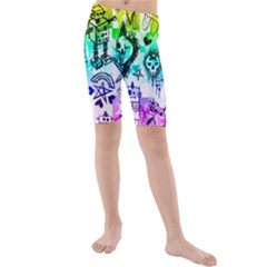 Rainbow Scene Kid Sketches Kid s Mid Length Swim Shorts by ArtistRoseanneJones