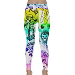 Rainbow Scene Kid Sketches Yoga Leggings by ArtistRoseanneJones