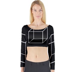 Simple Cube Long Sleeve Crop Top