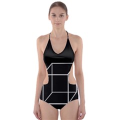 Simple Cube Cut-out One Piece Swimsuit by Valentinaart