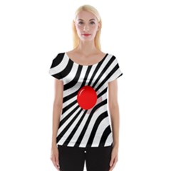 Abstract Red Ball Women s Cap Sleeve Top by Valentinaart