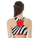 Abstract red ball Sports Bra with Border View2