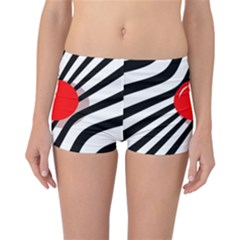 Abstract Red Ball Reversible Boyleg Bikini Bottoms