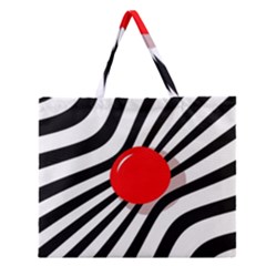 Abstract Red Ball Zipper Large Tote Bag