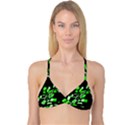 Green decorative abstraction Reversible Tri Bikini Top View3