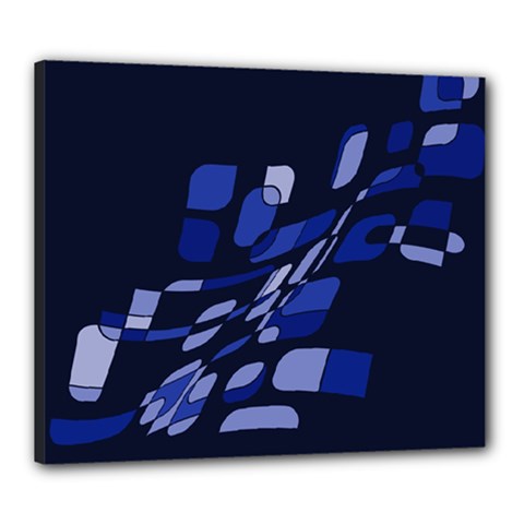 Blue Abstraction Canvas 24  X 20 