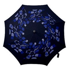 Blue Abstraction Hook Handle Umbrellas (medium)