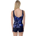 Blue abstraction One Piece Boyleg Swimsuit View2