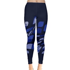 Blue Abstraction Leggings  by Valentinaart